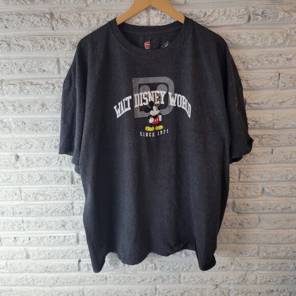 Walt Disney World Mens Shirt 3XL Tee Short Sleeve Gray Mickey Mouse NOV91E - Picture 1 of 8